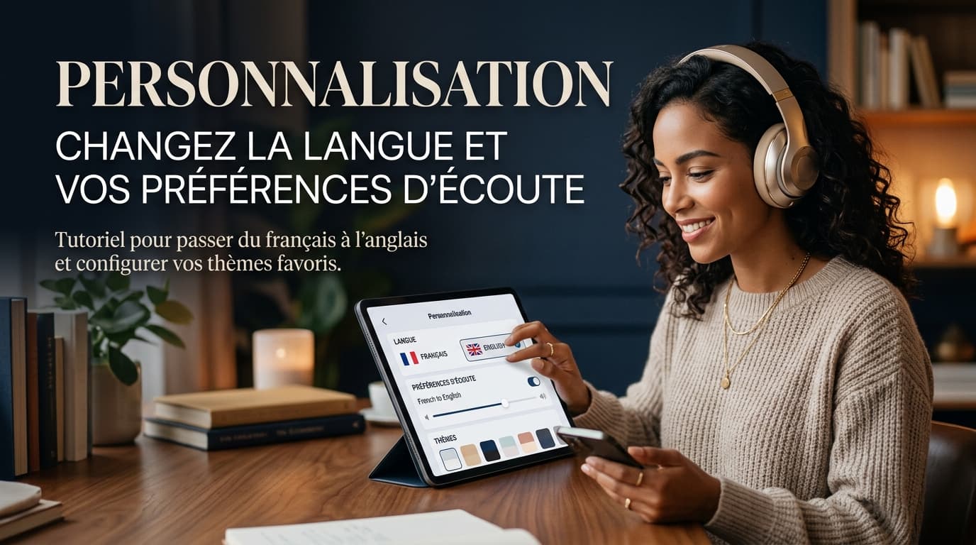 Personnalisation : changez la langue et vos préférences d'écoute