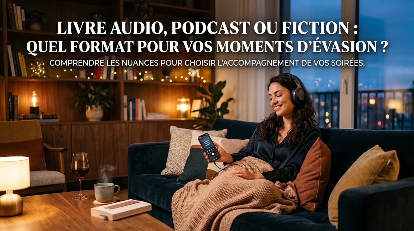 Livre audio, podcast ou fiction : quel format pour vos moments d'évasion ?