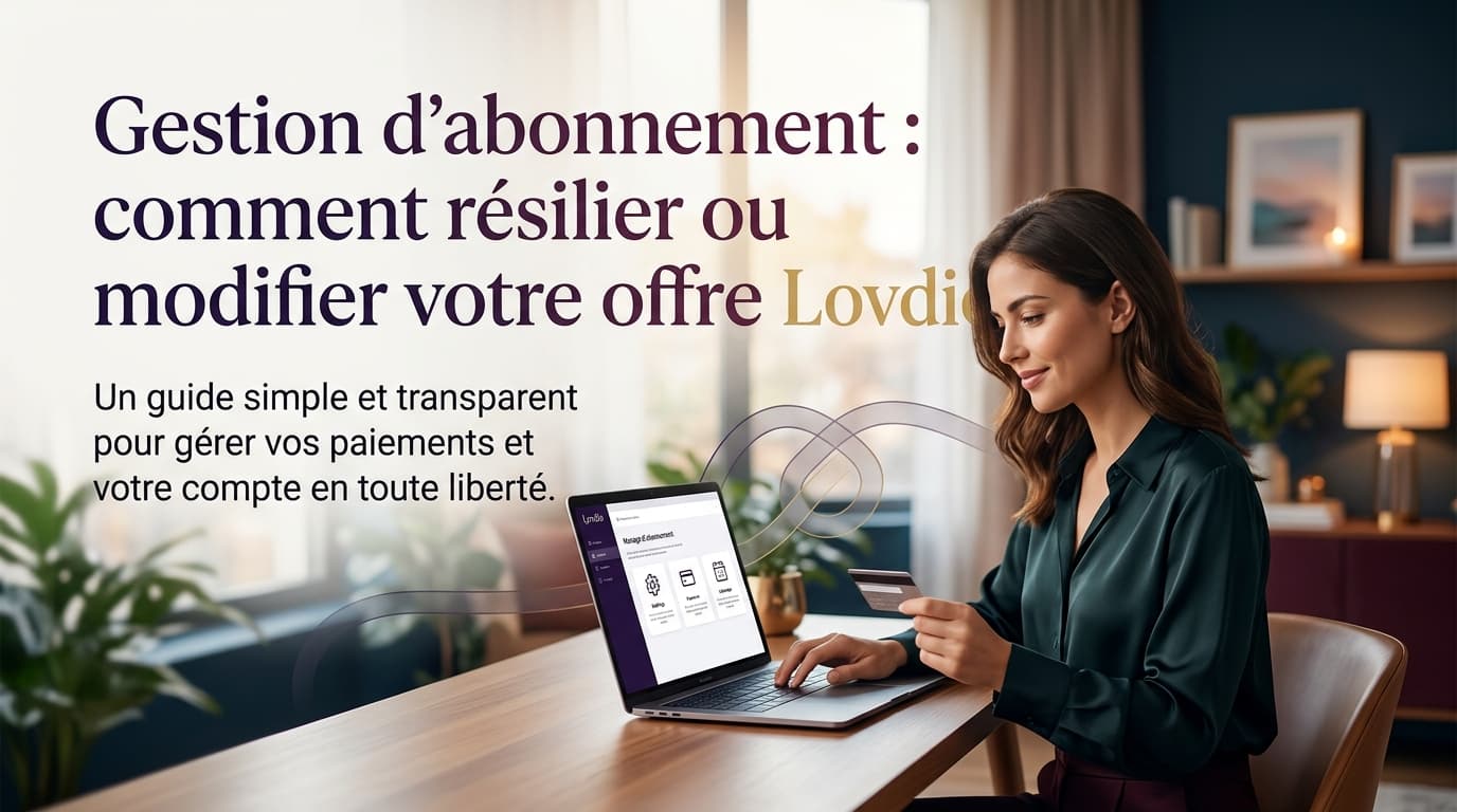 Gestion d'abonnement : comment résilier ou modifier votre offre Lovdio