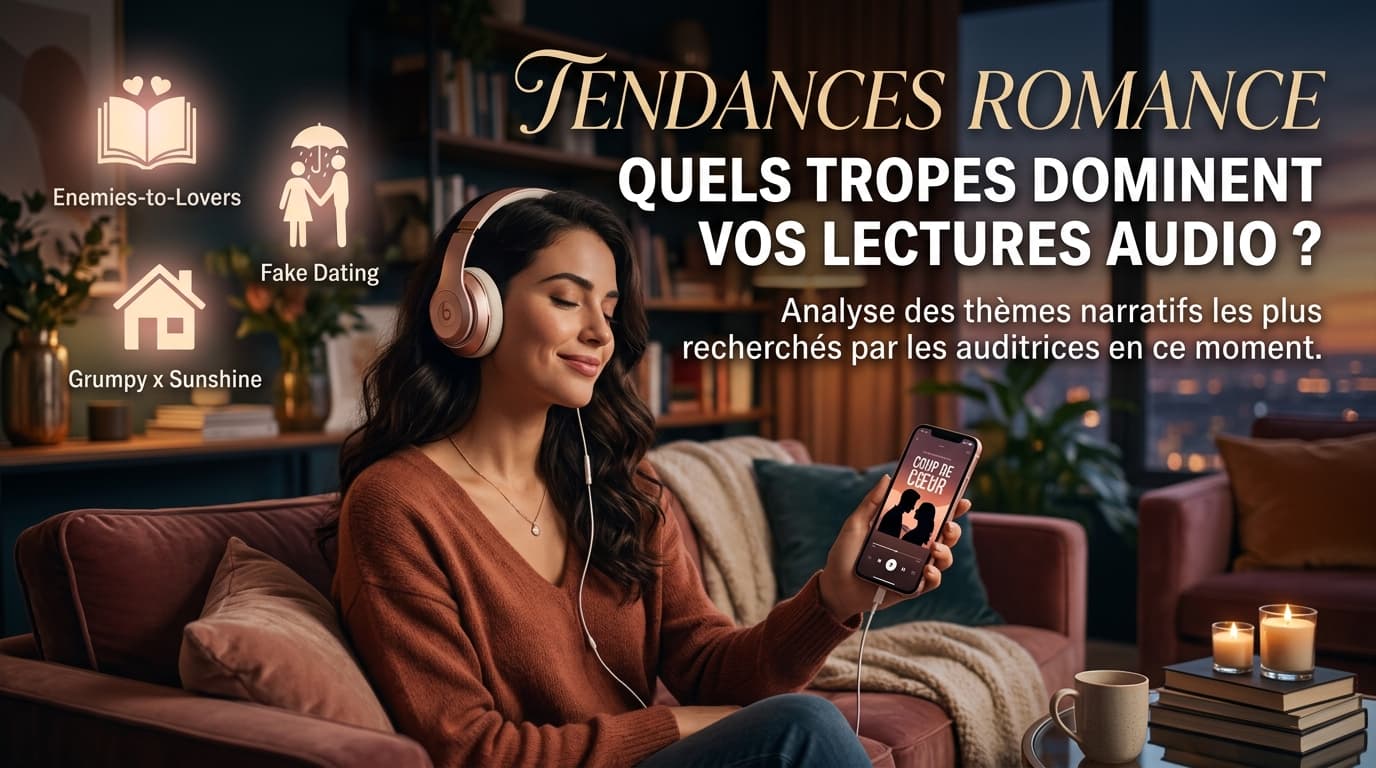 Tendances Romance : quels tropes dominent vos lectures audio ?